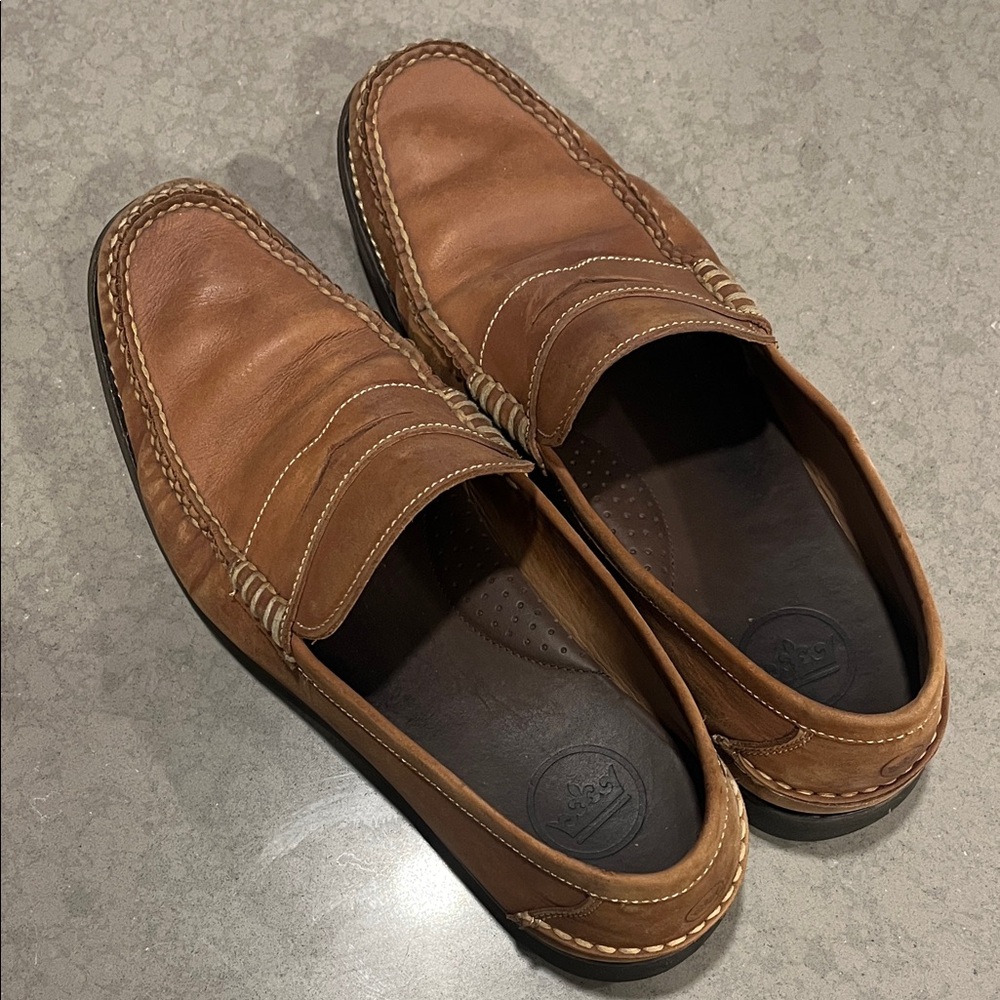 Peter Millar Men's Brown Leather Loafers